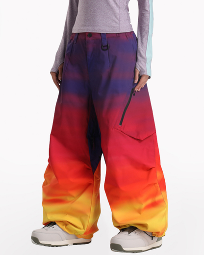 Ski Wear Snowboard Gear Cargo Baggy Snow Pants -Unisex