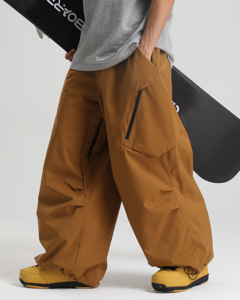 Ski Wear Snowboard Gear Cargo Baggy Snow Pants -Unisex