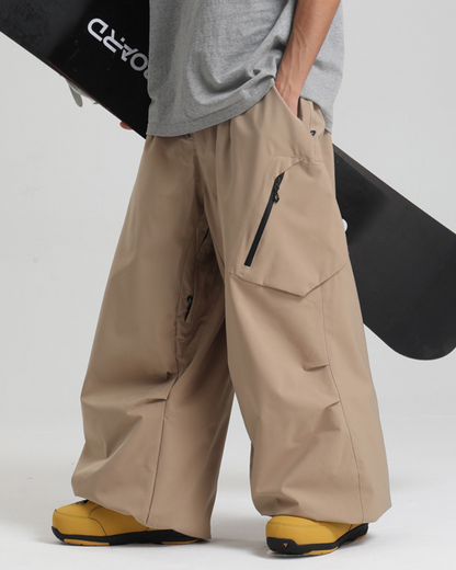 Ski Wear Snowboard Gear Cargo Baggy Snow Pants -Unisex
