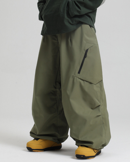 Ski Wear Snowboard Gear Cargo Baggy Snow Pants -Unisex