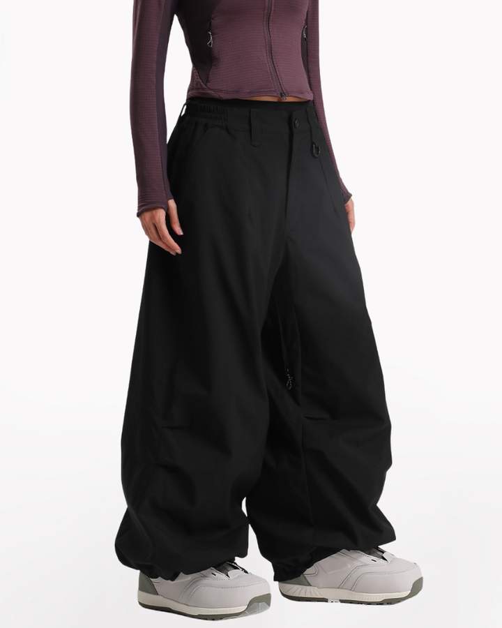 スノーボード tightbooth 3layer baggy pants XL Women's Pink Insulated Baggy Snow Pants With Detachable