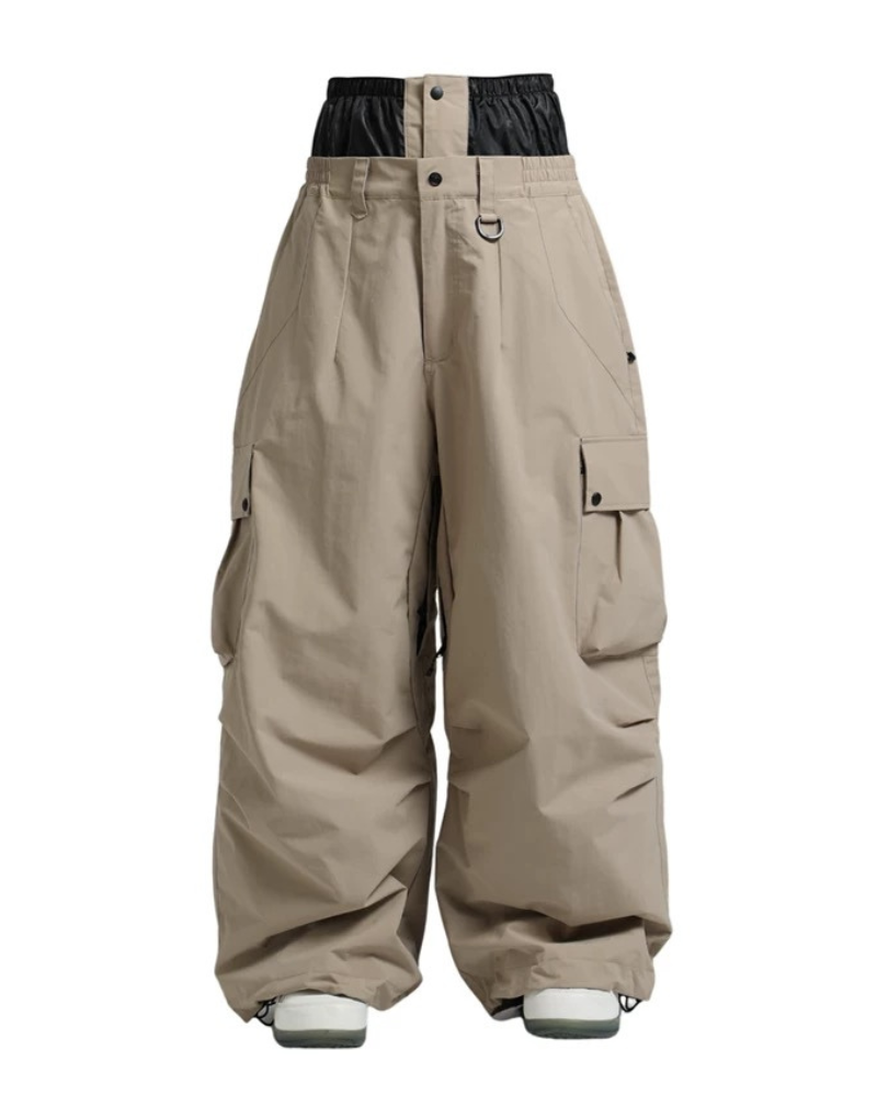 Ski Wear Snowboard Gear Baggy Cargo Snow Pants -Unisex