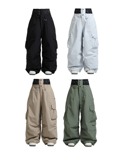 Ski Wear Snowboard Gear Baggy Cargo Snow Pants -Unisex