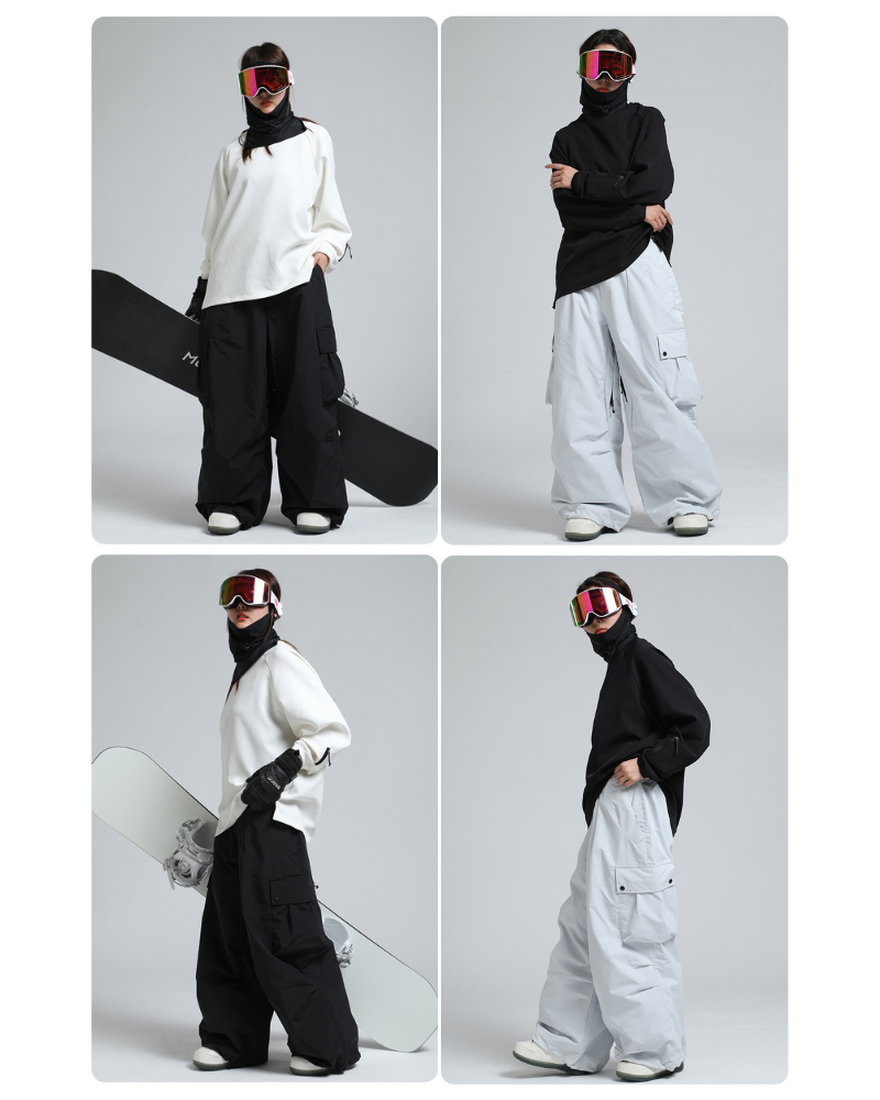 Ski Wear Snowboard Gear Baggy Cargo Unisex Snow Pants