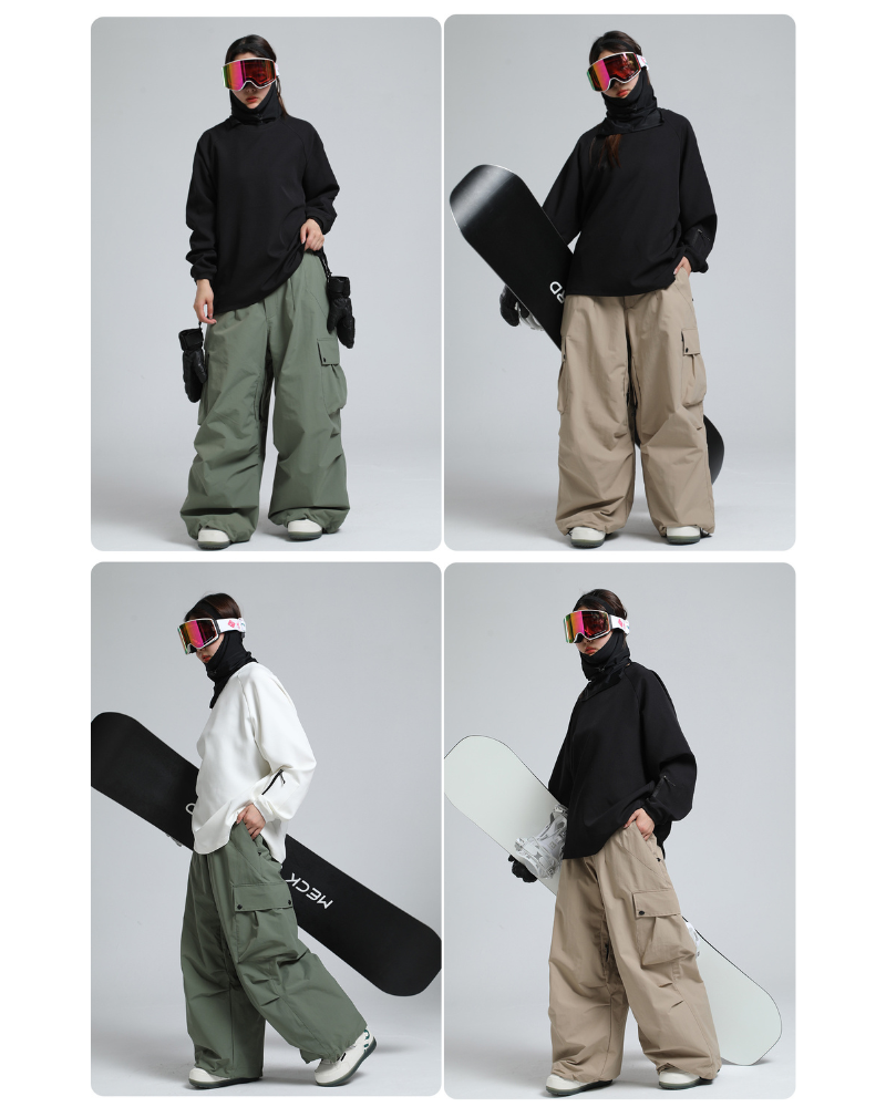 Ski Wear Snowboard Gear Baggy Cargo Unisex Snow Pants