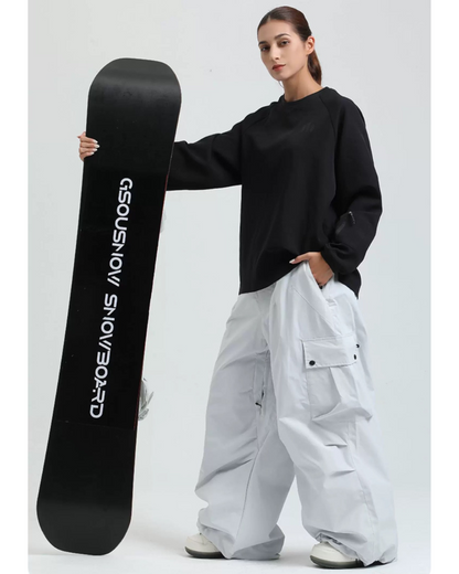 Ski Wear Snowboard Gear Baggy Cargo Snow Pants -Unisex