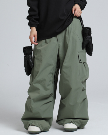 Ski Wear Snowboard Gear Baggy Cargo Snow Pants -Unisex