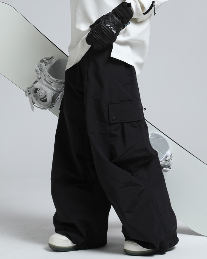 Ski Wear Snowboard Gear Baggy Cargo Snow Pants -Unisex