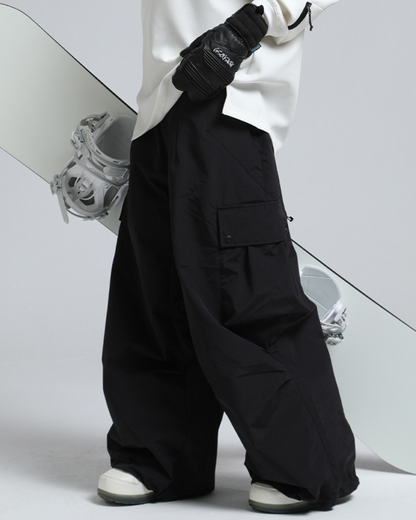 Ski Wear Snowboard Gear Baggy Cargo Snow Pants -Unisex