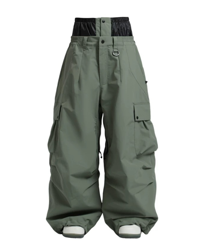 Ski Wear Snowboard Gear Baggy Cargo Snow Pants -Unisex