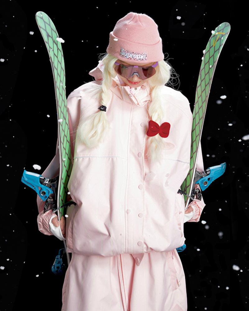 Ski Wear Snowboard Pink Snow Jacket&Pants Suit (Single Unit Available)