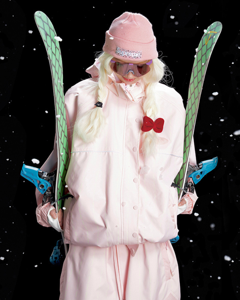 Ski Wear Snowboard Pink Snow Jacket&amp;Pants Suit - Women&