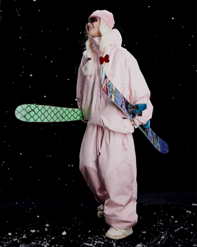 Ski Wear Snowboard Pink Snow Jacket&Pants Suit (Single Unit Available)