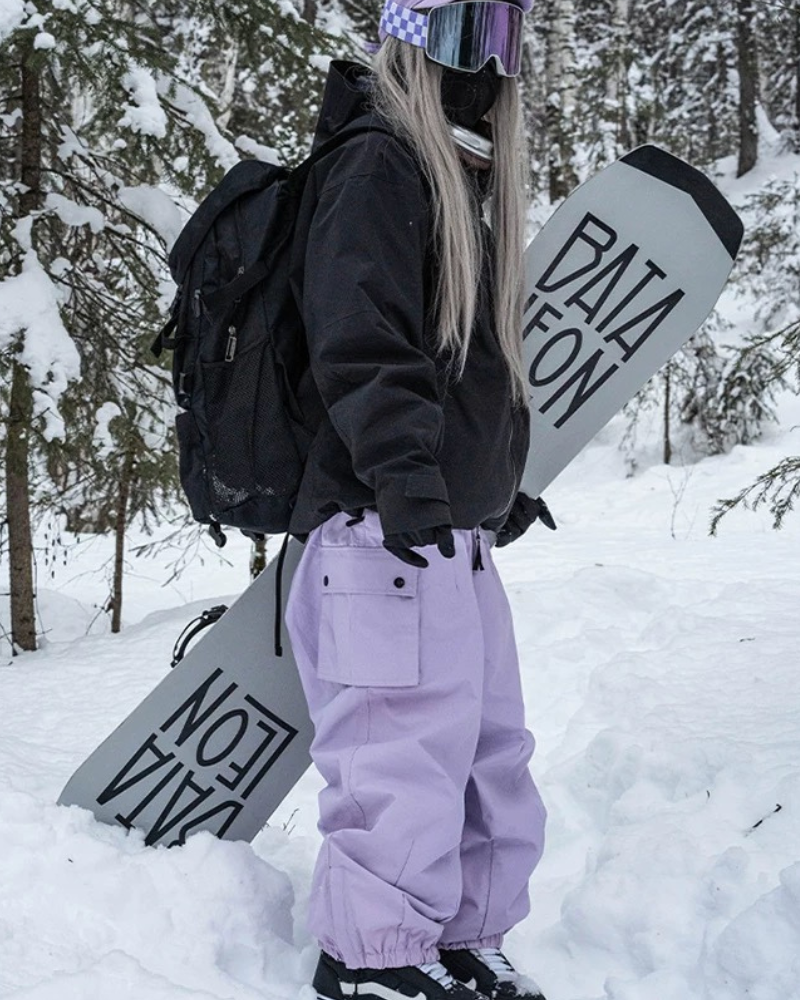 Ski Wear Snowboard Unisex Cargo Baggy Snow Pants