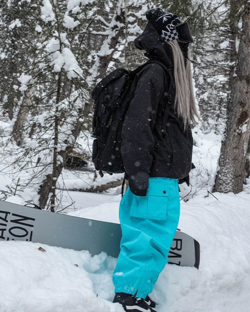 Ski Wear Snowboard Unisex Cargo Baggy Snow Pants