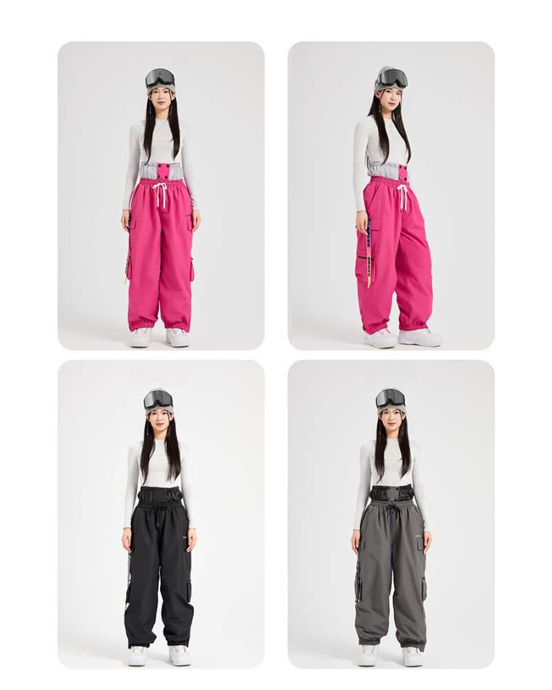 Ski Wear Snowboard Waterproof Cargo Snow Pants -Unisex