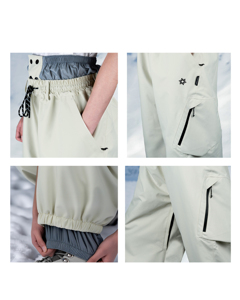 Ski Wear Snowboard Waterproof Loose-Fit Ski Pants -Unisex