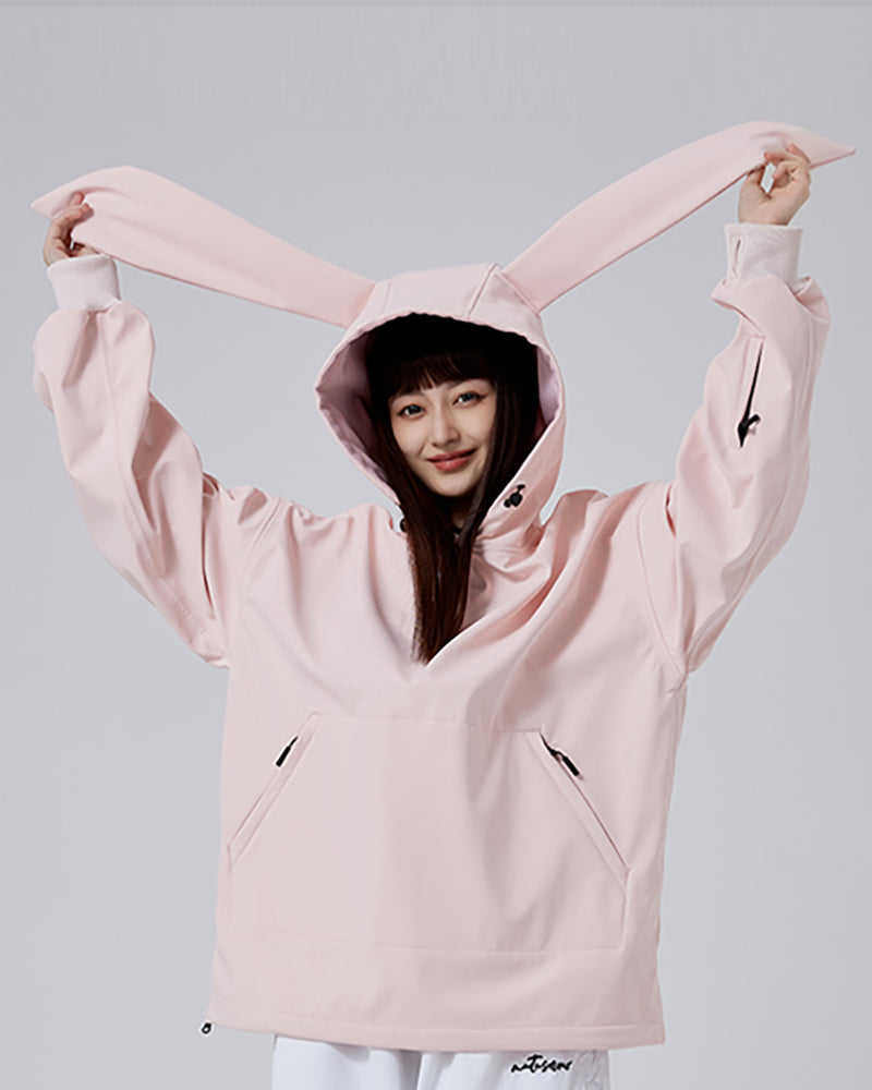 Ski Wear Snowshoe Hare Hoodie - Women&