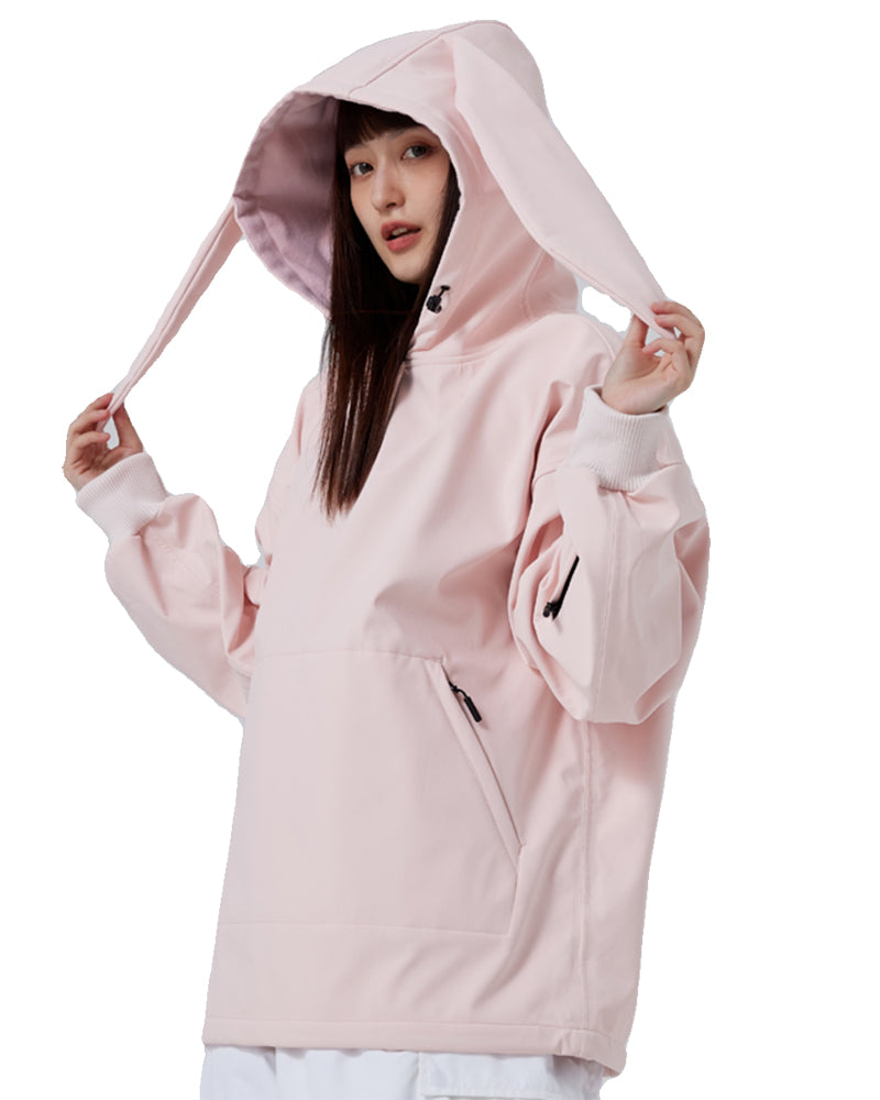 Ski Wear Snowshoe Hare Hoodie - Women&