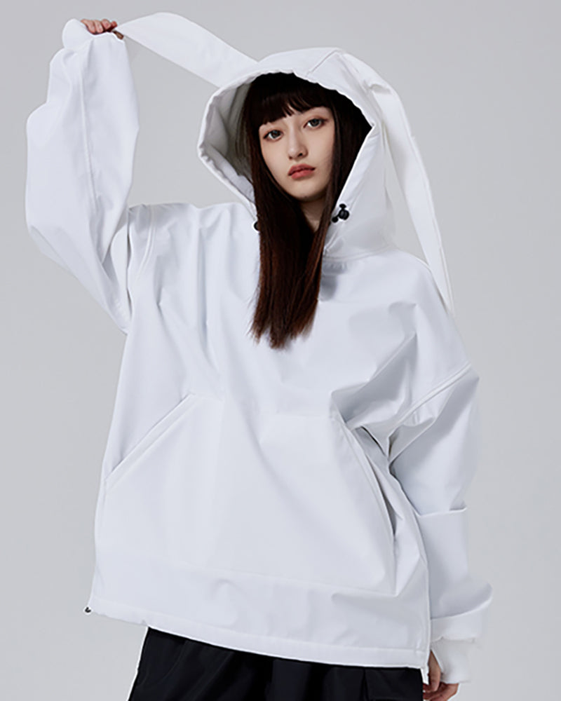 Ski Wear Snowshoe Hare Hoodie - Women&