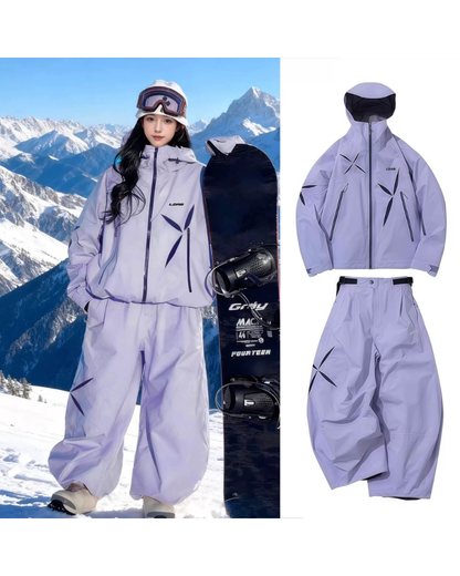 Ski Wear Starry Windproof Waterproof Ski Suit -Unisex