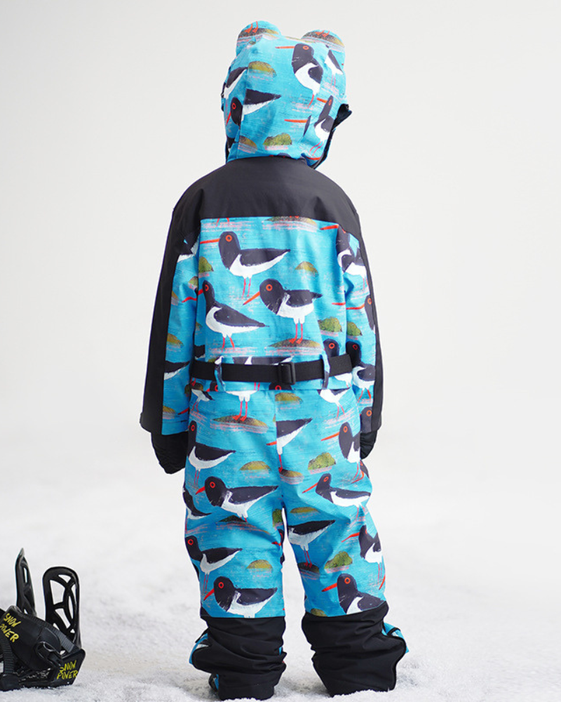 Ski Wear Frog Head Outdoor Kids One-Piece Ski Suit