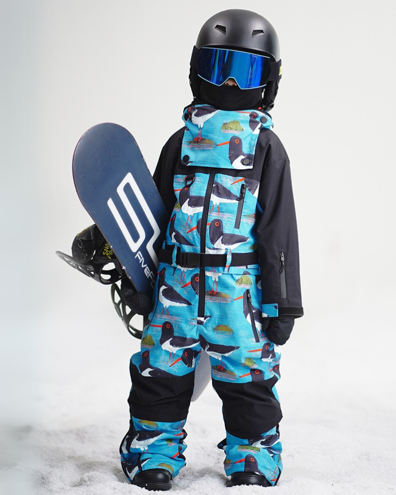 Ski Wear Frog Head Outdoor Kids One-Piece Ski Suit