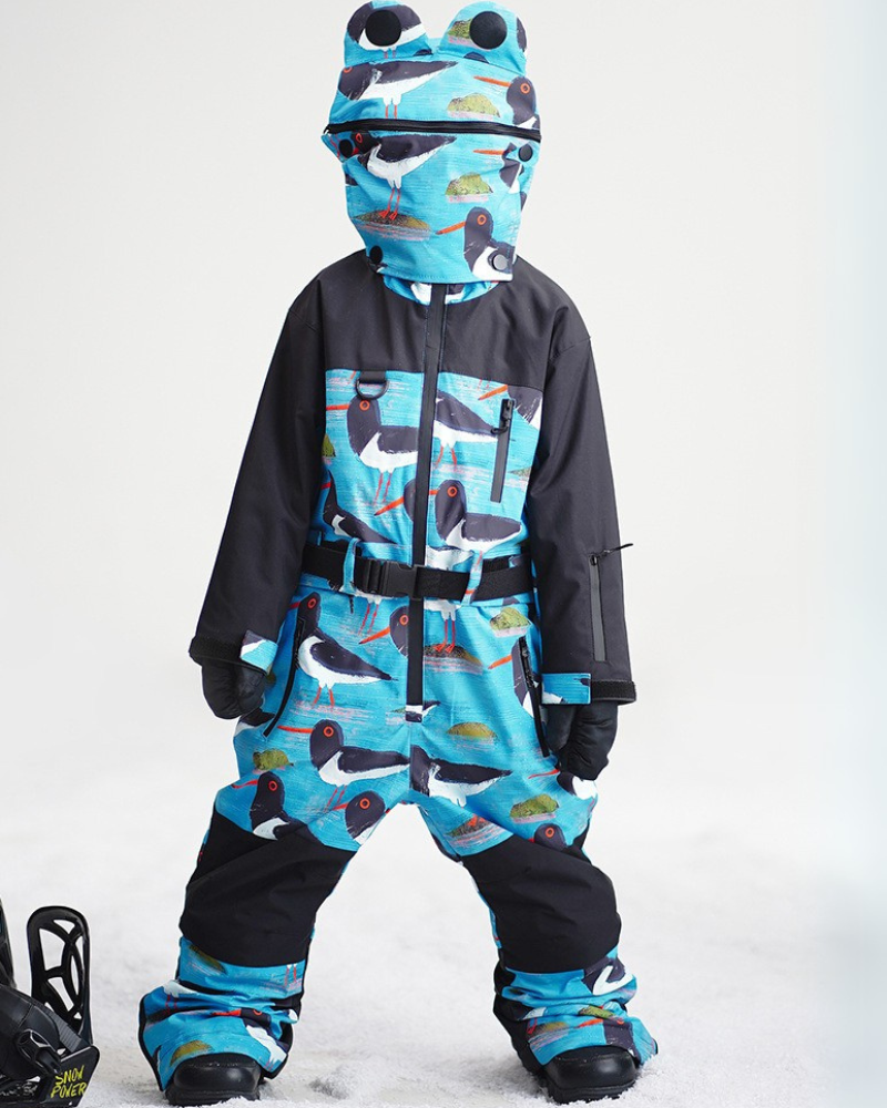 Ski Wear Frog Head Outdoor Kids One-Piece Ski Suit