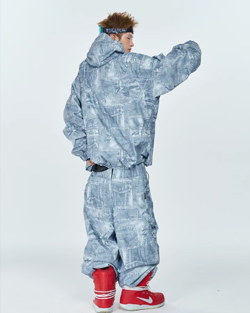 Ski Wear Thickened 3L Hooded Snowboard Suit -Men&