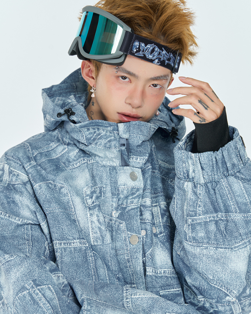 Ski Wear Thickened 3L Hooded Snowboard Suit -Men&