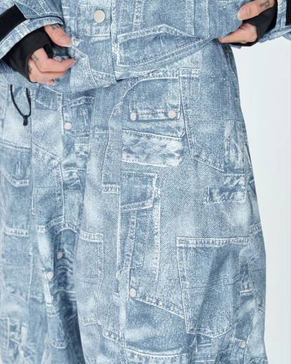 Ski Wear Thickened 3L Hooded Snowboard Suit -Men&