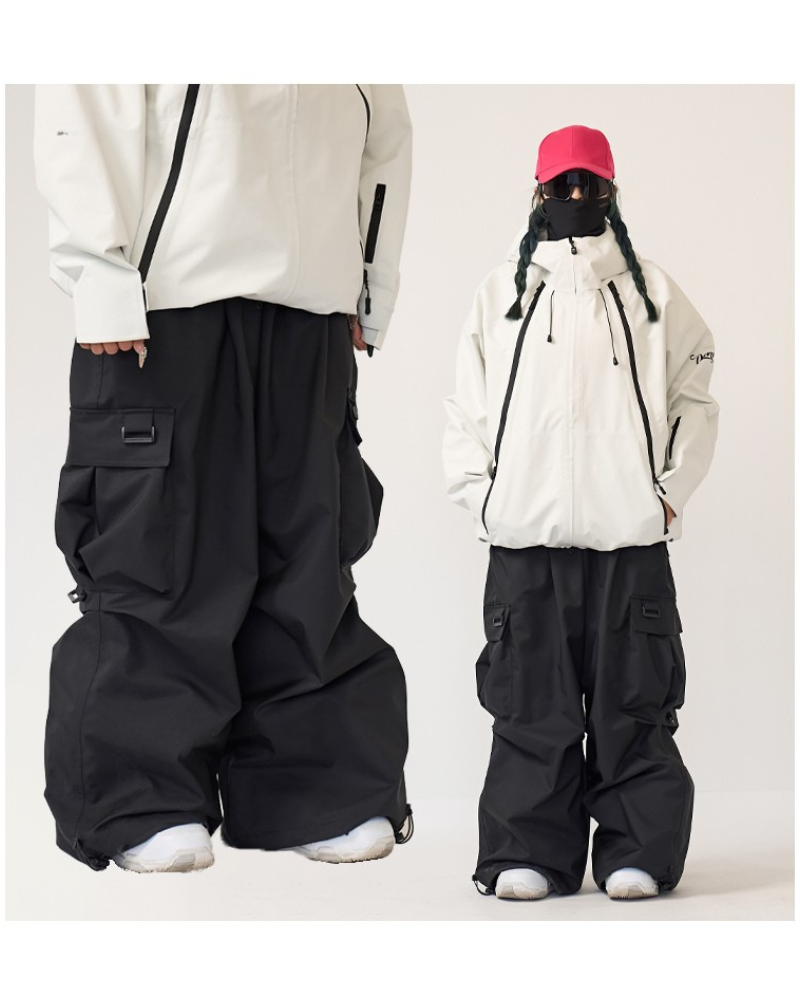 Ski Wear 3L Baggy Cargo Snow Pants - Unisex