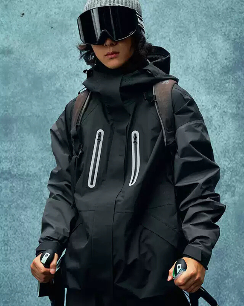 Ski Wear Unisex Color Block Snow Jacket&Pants Suit