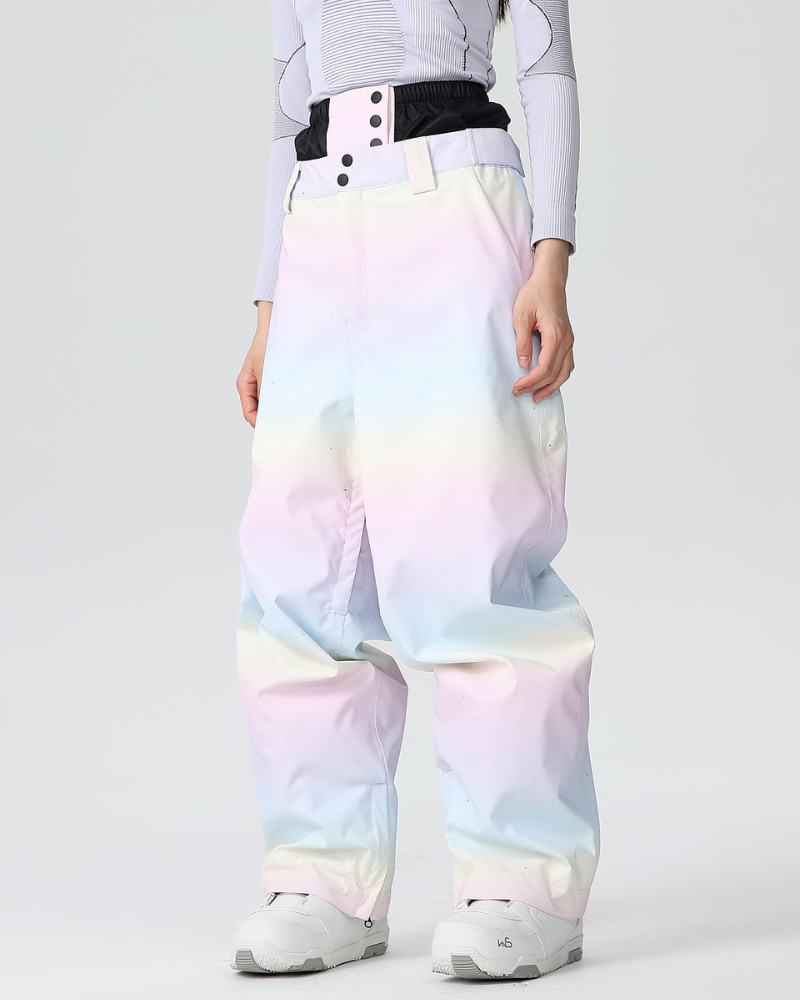 Ski Wear Unisex Rainbow Colors Snow Jacket&Pants Suit