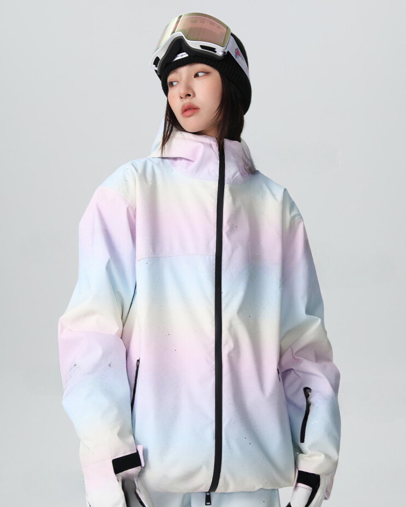 Ski Wear Rainbow Colors Snow Jacket&amp;Pants Suit - Women&