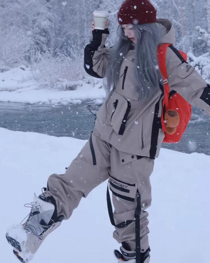 Ski Wear Unisex Skateboard Thick Snow Suit