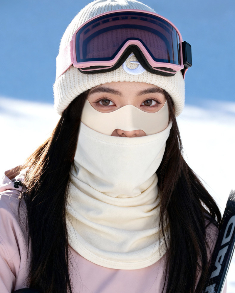 ski mask with goggles Ski Face Mask, Onesize, Black, Heat-retaining and warm, moisture-wicking, non-slip, ski, mountaineering, cycling