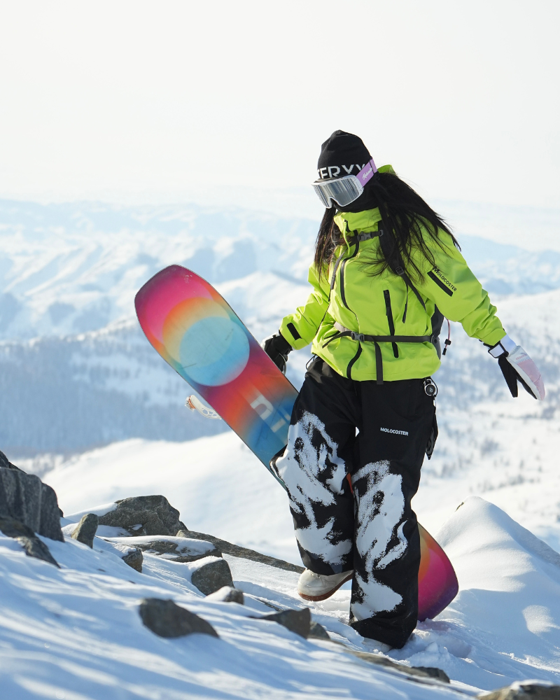 Ski Wear Waterproof Black White Graffiti Ski Pants