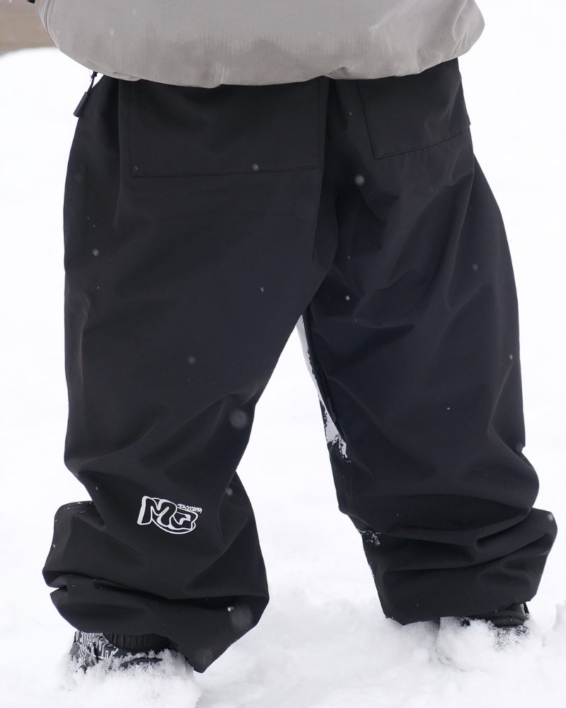 Ski Wear Waterproof Black White Graffiti Ski Pants