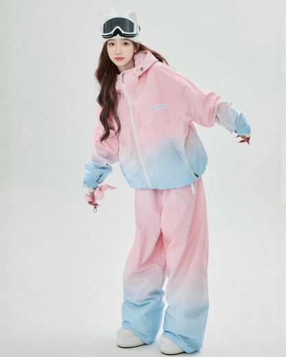 Ski Wear Waterproof Colorblock Ski &amp; Snowboard Suit -Women&