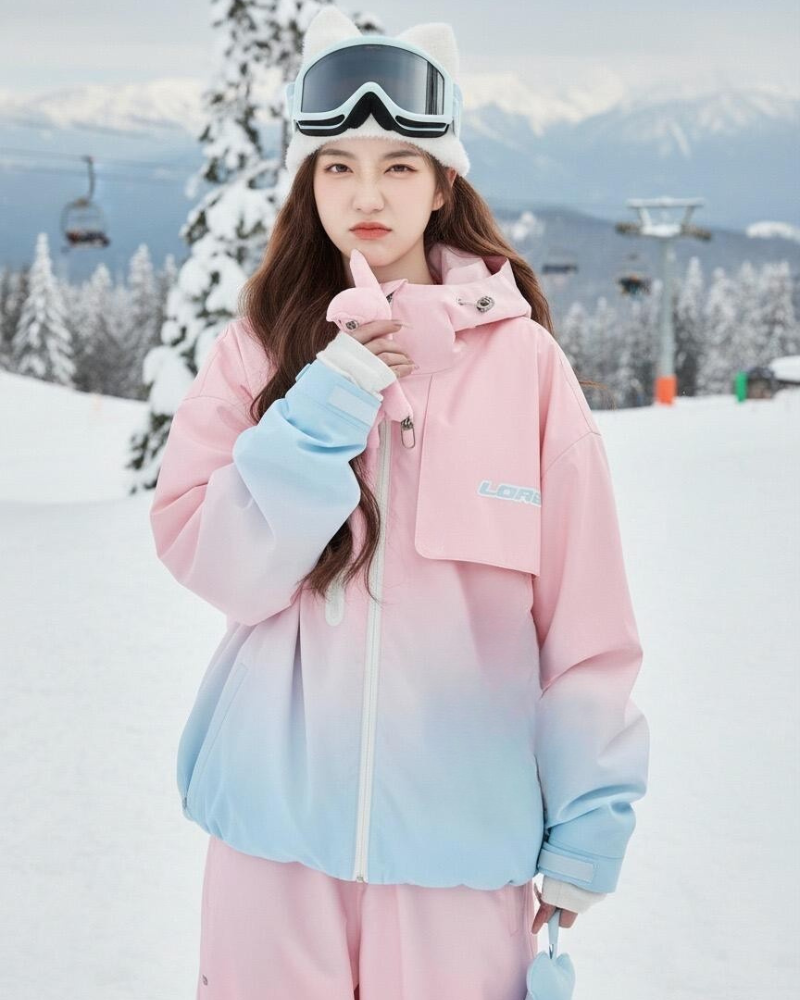 Ski Wear Waterproof Colorblock Ski &amp; Snowboard Suit -Women&