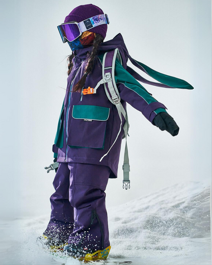 Ski Wear Waterproof Reflective Kids Snow Suit Jacket&amp;Bibs (Single Unit Available)