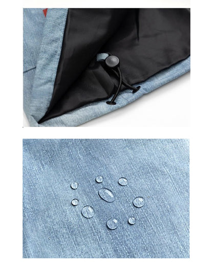 Ski Wear Windproof Blue Denim Snow Suit - Unisex