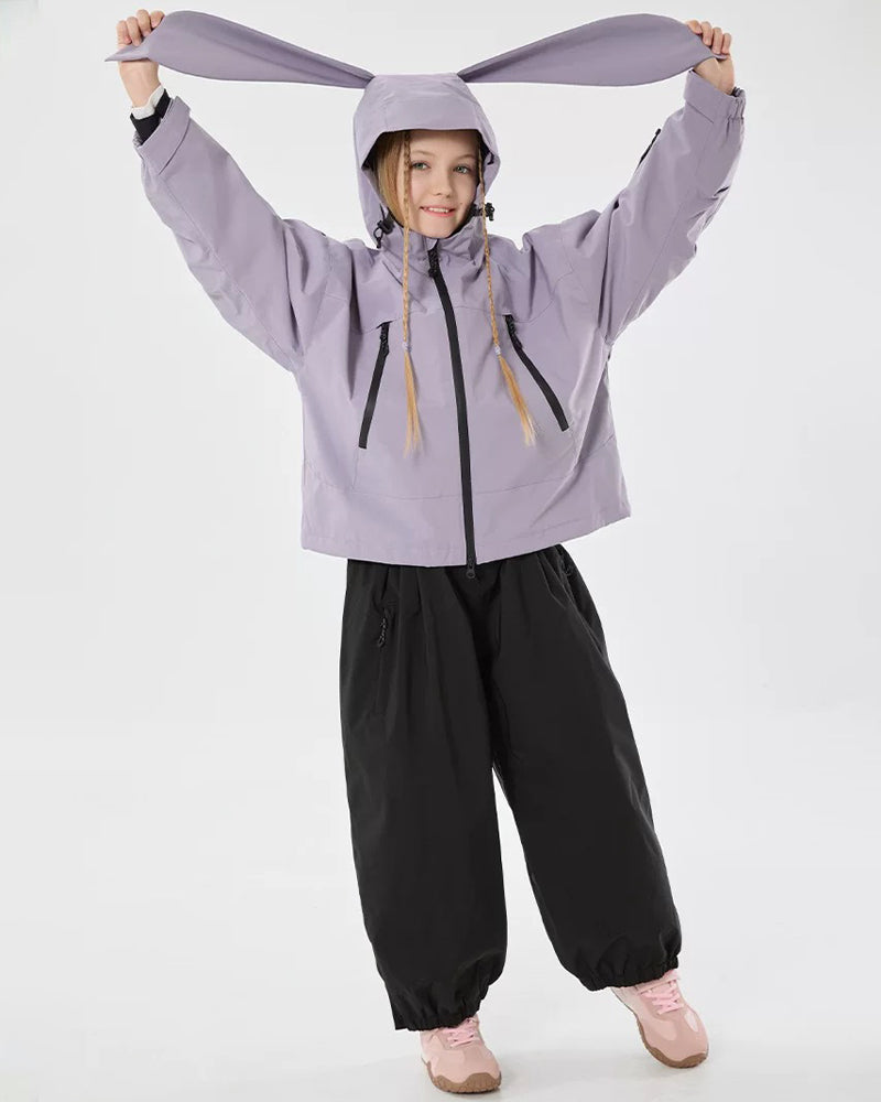 Ski Wear Windproof Rabbit Ears Kids Snow Suit