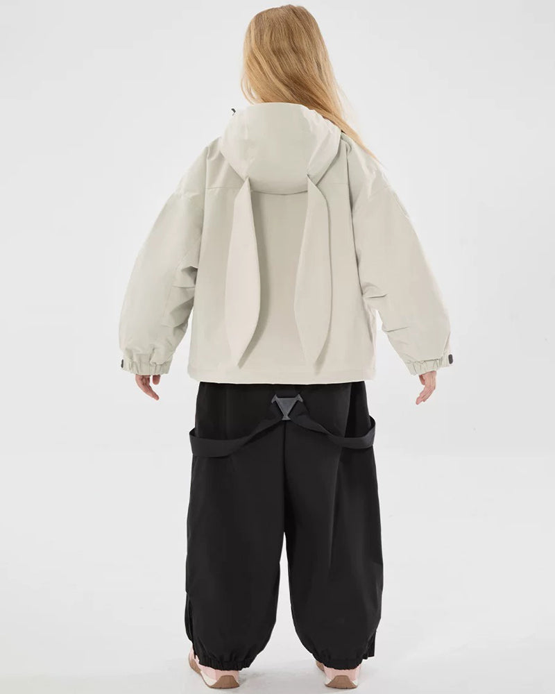 Ski Wear Windproof Rabbit Ears Kids Snow Suit