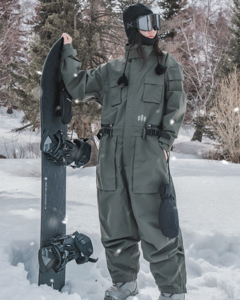 Ski Wear Snowboard Outfit Unisex One Piece Snow Suit