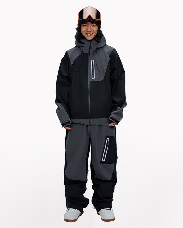 Ski Wear 3L Color Block Unisex Snow Jacket&pants (Sold Separately)