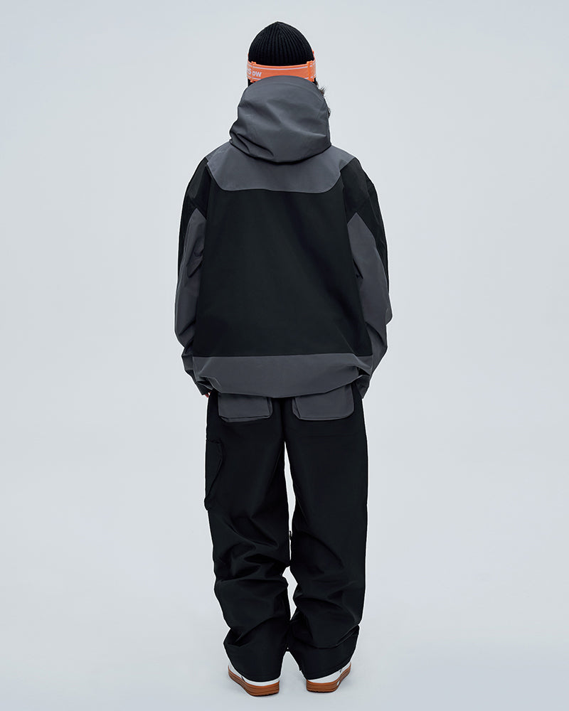 Ski Wear Color Block Unisex Snow Jacket&Pants Suit