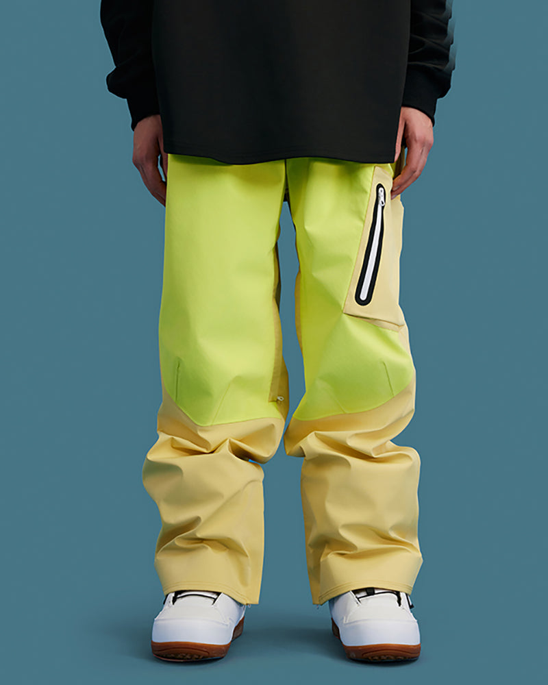 Ski Wear Color Block Unisex Snow Jacket&Pants Suit