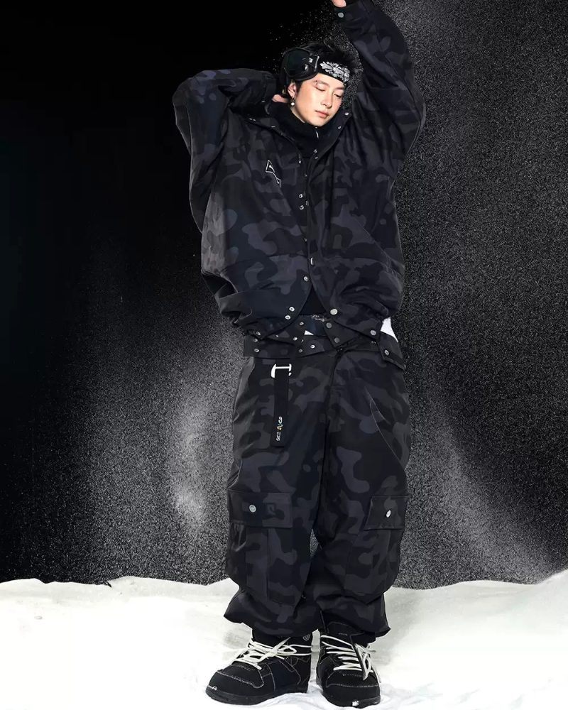 Ski Wear 3L Thickened  Ski Jacket &amp; Camo Snow Pants Set -Unisex (Single Unit Available)